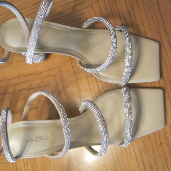 Cult Gaia Leslie Crystal-Embellished Ankle-Wrap 38 1/2 - Picture 7 of 12
